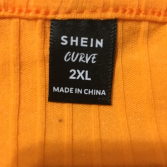 2XL Ribbed Mini Dress Orange - Picture 3 of 3